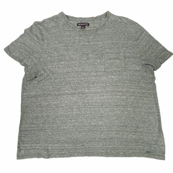 Michael Kors Casual MK Logo Tee Shirt  Gray White XXL - Picture 1 of 12